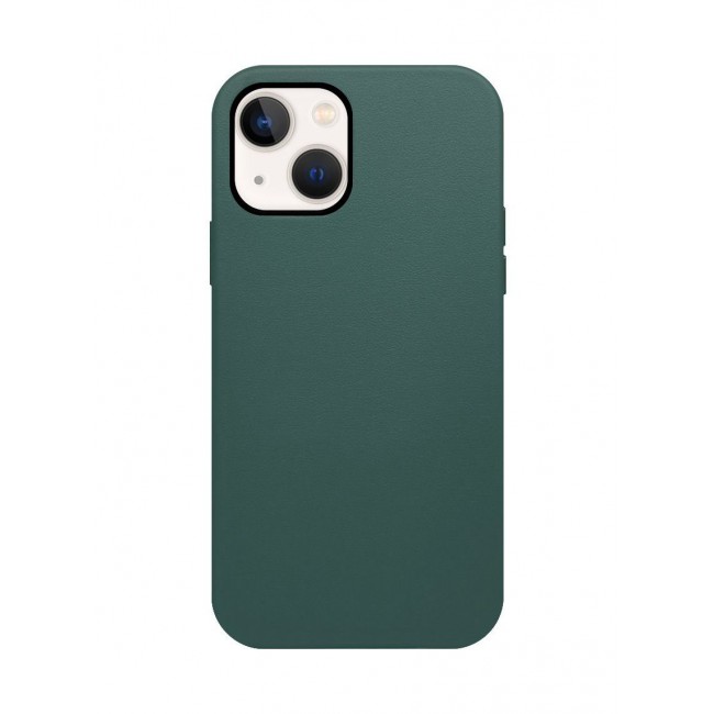 K-Doo iPhone 13 Mag Noble Collection Premium PU Leather Case with Magsafe Magnetic Wireless Charging Compatible Cover Green