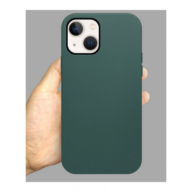 K-Doo iPhone 13 Mag Noble Collection Premium PU Leather Case with Magsafe Magnetic Wireless Charging Compatible Cover Green