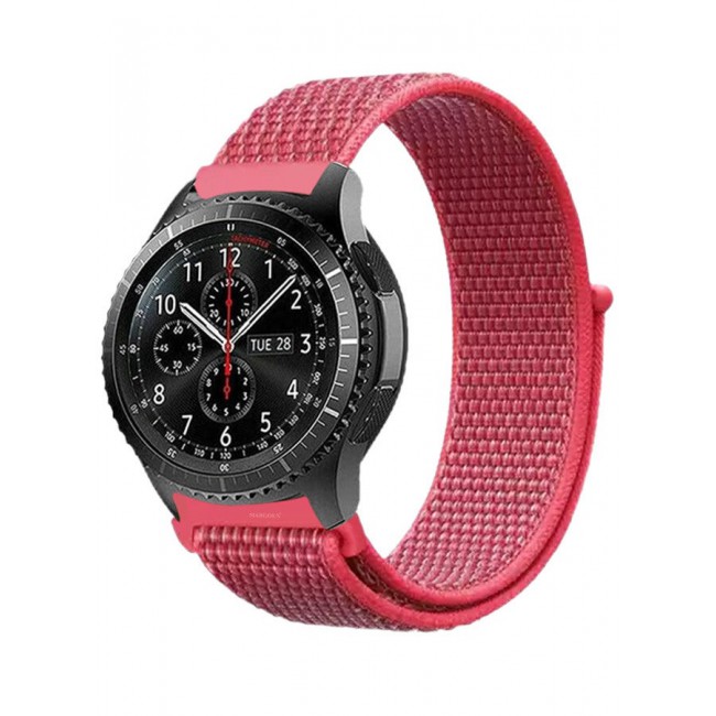 CATANES 22mm Nylon Strap,Compatible with Huawei GT/Huawei GT2 (46mm) /Huawei GT2 Pro/Samsung Galaxy Watch (46mm) and Galaxy Watch 3 (45mm) Sport Wristband Strap Strap Red