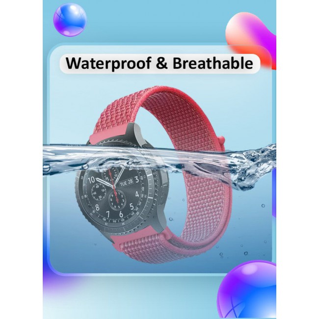 CATANES 22mm Nylon Strap,Compatible with Huawei GT/Huawei GT2 (46mm) /Huawei GT2 Pro/Samsung Galaxy Watch (46mm) and Galaxy Watch 3 (45mm) Sport Wristband Strap Strap Red