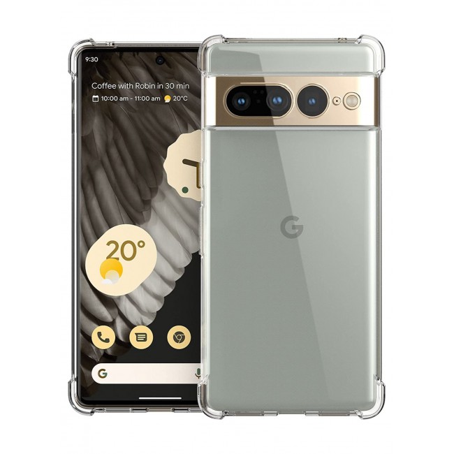 CATANES Google Pixel 7 Pro Case Clear Shockproof Back Cover Airbag Bumper Corner Anti-Fall Transparent Soft TPU Case 6.7 inch