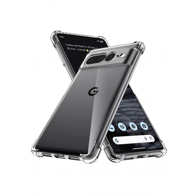 CATANES Google Pixel 7 Pro Case Clear Shockproof Back Cover Airbag Bumper Corner Anti-Fall Transparent Soft TPU Case 6.7 inch