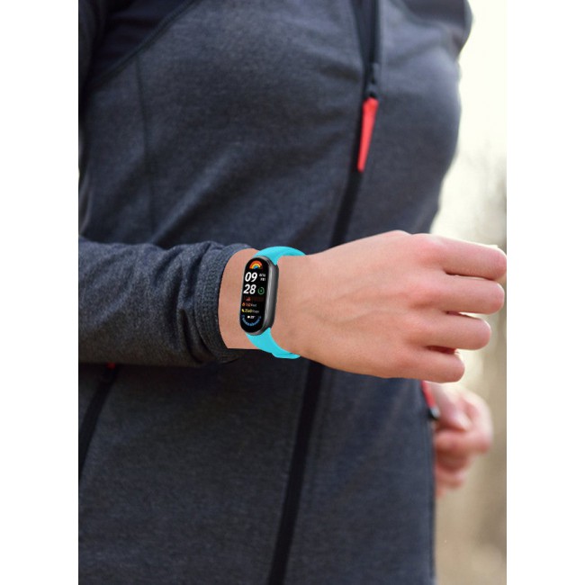 CATANES (for Mi Band 8 and 9) Strap Soft Silicone Replacement Sport Wristband for Xiaomi Mi Band 9 Watch Band Accessories for Women Men Light Blue