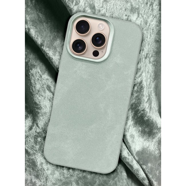 CATANES iPhone 16 Pro Max Alcantara Case Cover Premium Quality Luxurious Soft Touch Protection with Metal Camera Frame - Natural Titanium