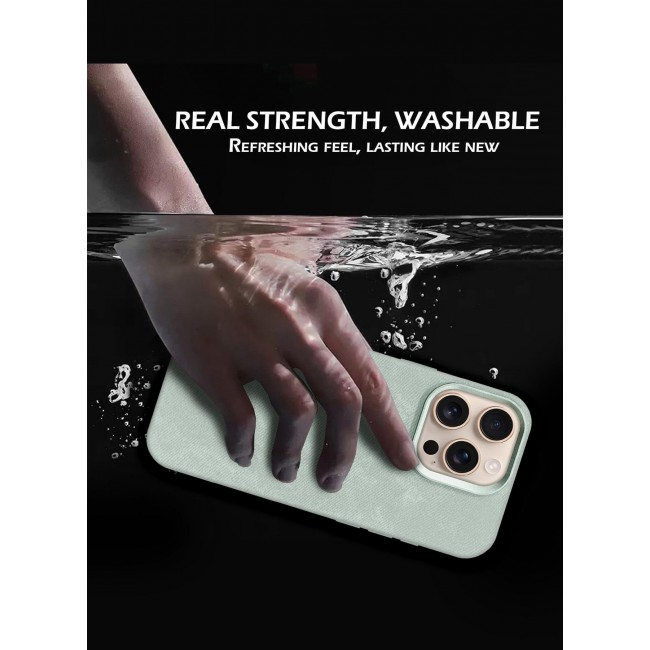 CATANES iPhone 16 Pro Max Alcantara Case Cover Premium Quality Luxurious Soft Touch Protection with Metal Camera Frame - Natural Titanium