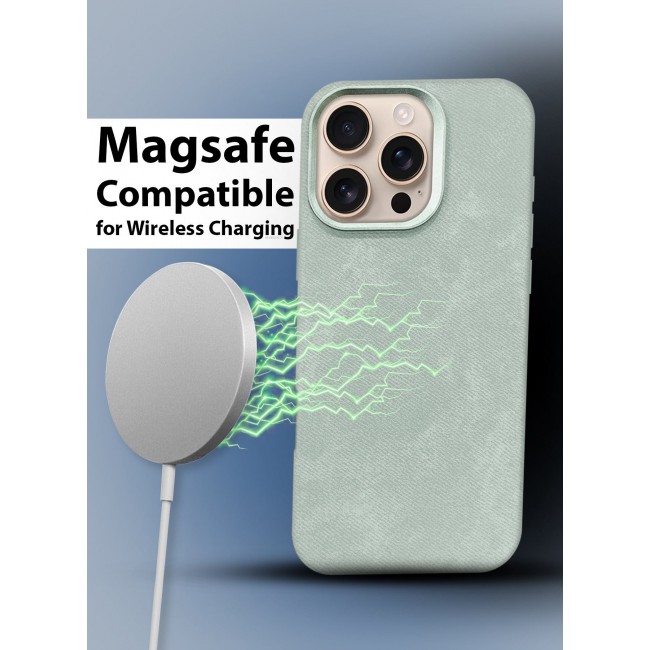CATANES iPhone 16 Pro Max Alcantara Case Cover Premium Quality Luxurious Soft Touch Protection with Metal Camera Frame - Natural Titanium