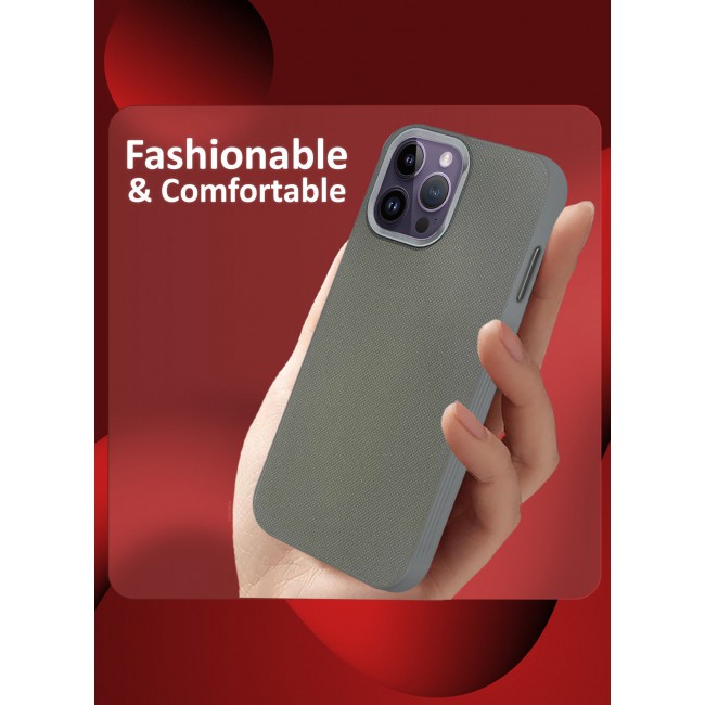 CATANES iPhone 14 Pro Max Vegan Leather Case Cover, Slim Fit, Raised Edges for Camera and Screen Protection