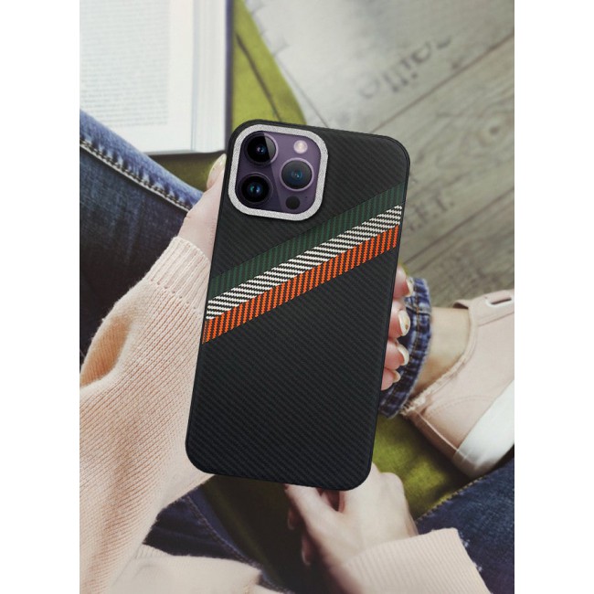 CATANES (for iPhone 14 Pro Max) Case Cover Carbon Fiber Pattern Phone Case Slim Shockproof Back Cover