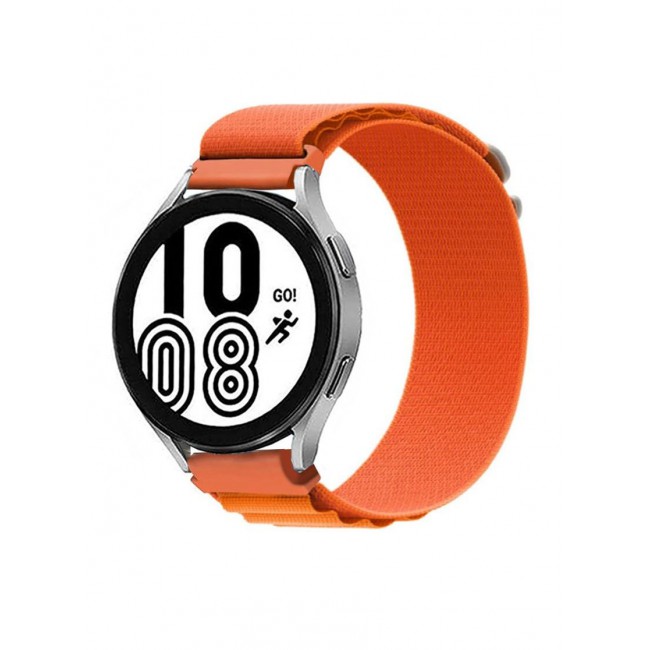 CATANES Alpine Loop Band 20mm Nylon Woven Sport Watch Strap Compatible with Galaxy Watch5 Pro/Galaxy Watch5/Galaxy Watch4/Galaxy Watch4 Classic/Galaxy Watch3/ Galaxy Watch Active 2/Galaxy Watch Active Orange