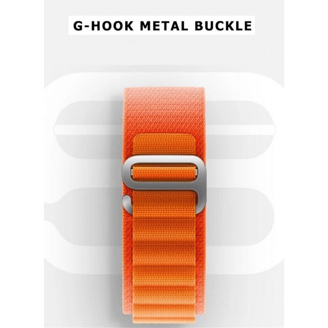 CATANES Alpine Loop Band 20mm Nylon Woven Sport Watch Strap Compatible with Galaxy Watch5 Pro/Galaxy Watch5/Galaxy Watch4/Galaxy Watch4 Classic/Galaxy Watch3/ Galaxy Watch Active 2/Galaxy Watch Active Orange
