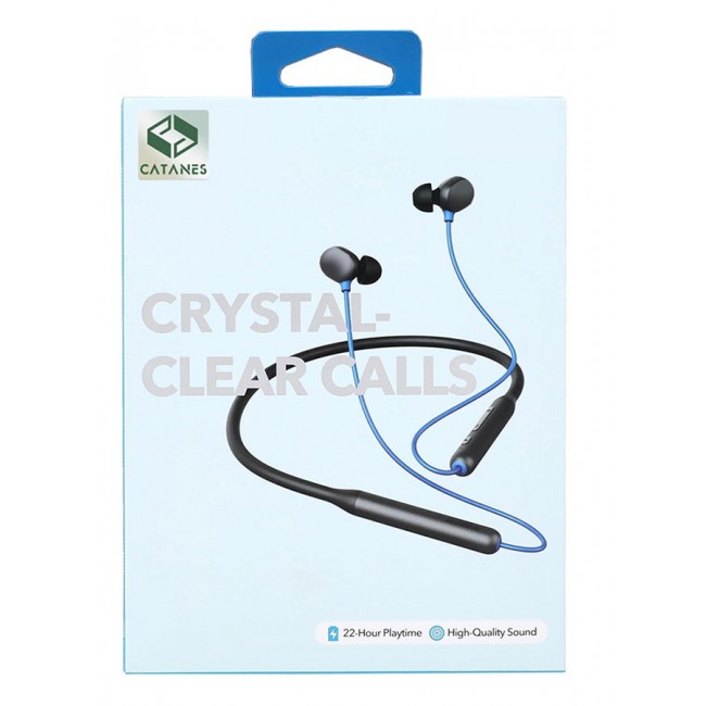 CATANES (for Google Pixel 8 Pro) Wireless Neckband Headphones USB-C Fast Charging Foldable & Lightweight Build Waterproof Headphones Black