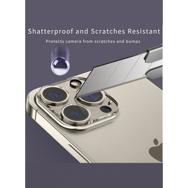 CATANES Camera Lens Protector for Apple iPhone 15 Pro 6.1 inch Tempered Glass 9H Hardness Ultra HD Anti-Scratch Easy to Install Case Friendly Clear Full Coverage Guard