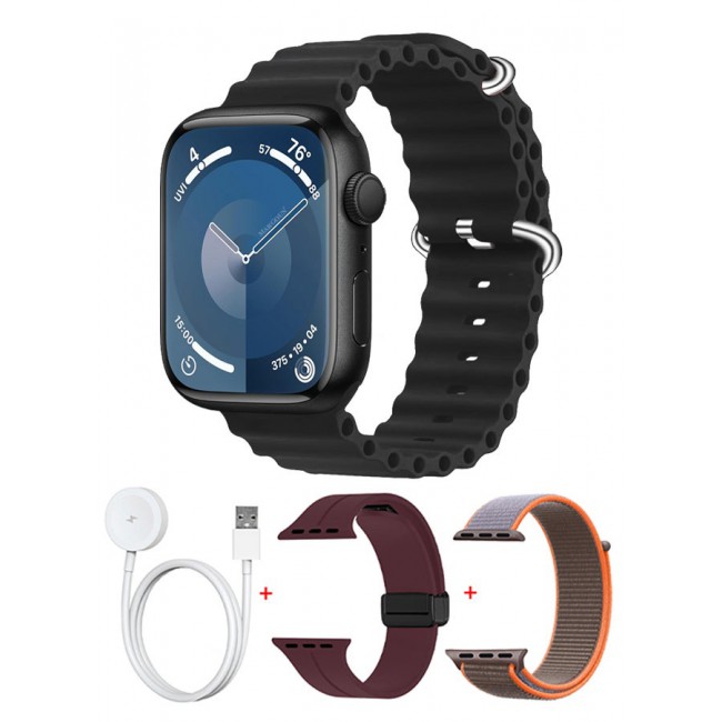 CATANES Smart Watch Fitness Tracker 44mm for Android and Ios with 3 Replacement Bands and Charging Cable - Multicolour 10