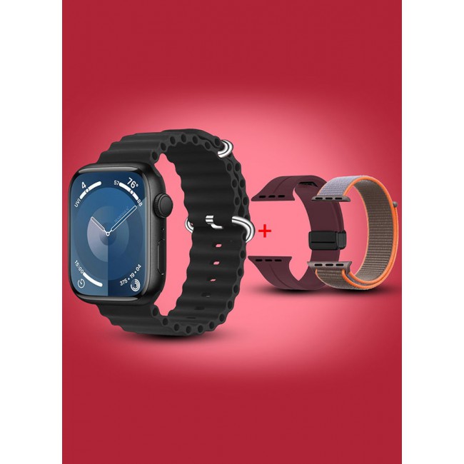 CATANES Smart Watch Fitness Tracker 44mm for Android and Ios with 3 Replacement Bands and Charging Cable - Multicolour 10