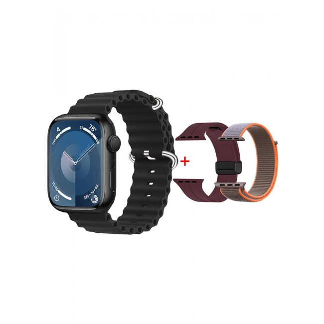CATANES Smart Watch Fitness Tracker 44mm for Android and Ios with 3 Replacement Bands and Charging Cable - Multicolour 10