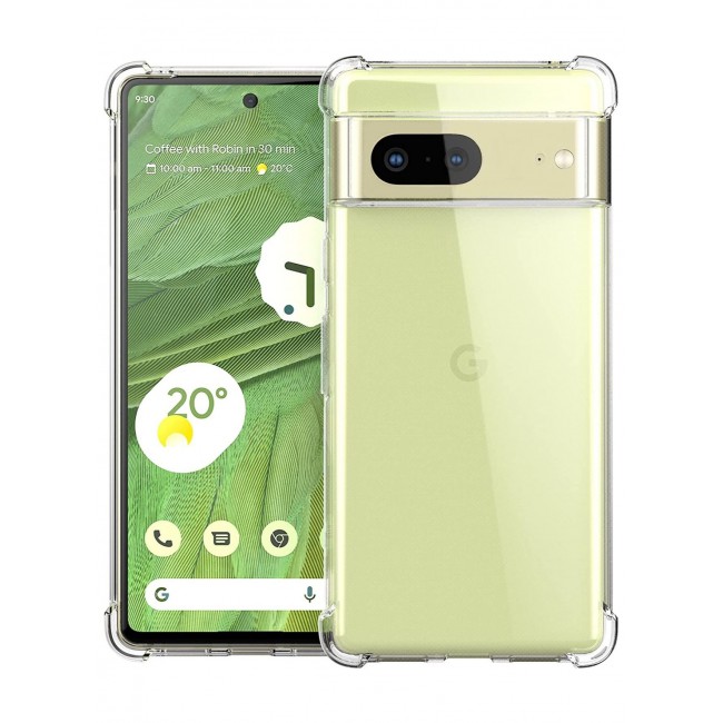 CATANES Google Pixel 7 Case Clear Shockproof Back Cover Airbag Bumper Corner Anti-Fall Transparent Soft TPU Case 6.3 inch