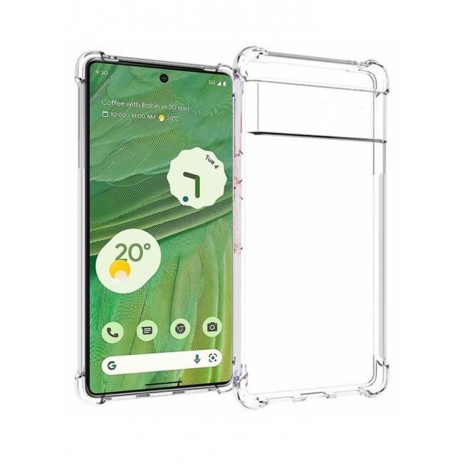 CATANES Google Pixel 7 Case Clear Shockproof Back Cover Airbag Bumper Corner Anti-Fall Transparent Soft TPU Case 6.3 inch