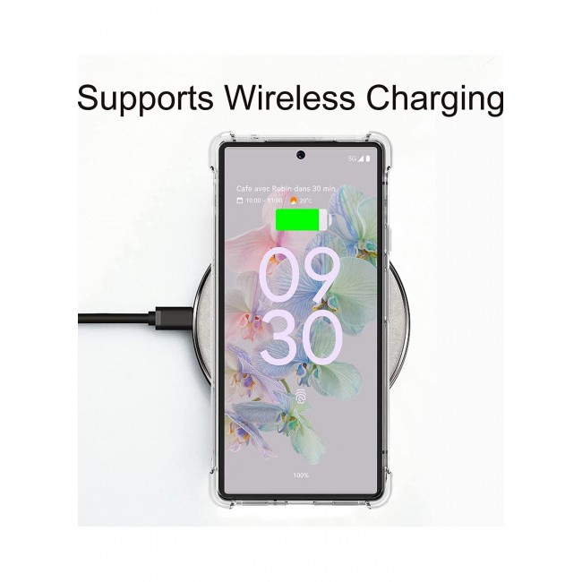 CATANES Google Pixel 7 Case Clear Shockproof Back Cover Airbag Bumper Corner Anti-Fall Transparent Soft TPU Case 6.3 inch
