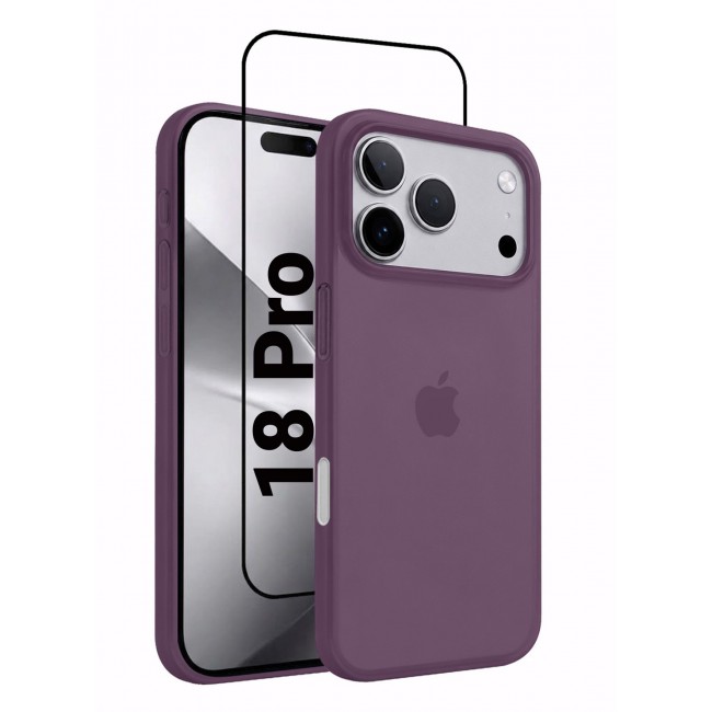 CATANES 2 Pack Air Skin Frosted Matte Case for iPhone 18 Pro - Stylish Ultra Slim Back Cover - Burgundy