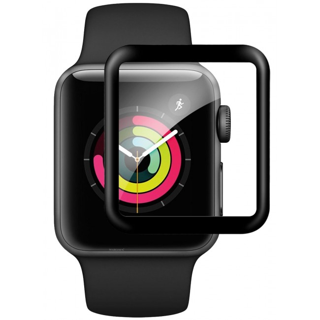 CATANES 2Packs Screen Protector for Apple Watch 38mm Series 1 2 3 HD Clear Ultra-Thin Curved Full Coverage Glass (38mm)