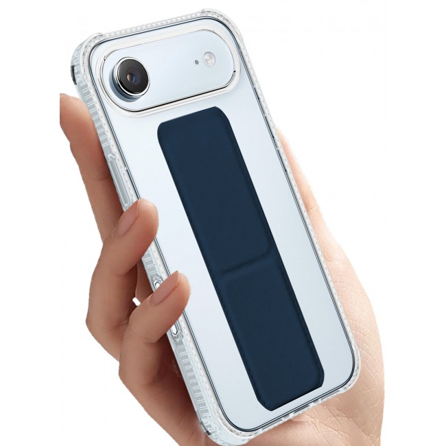 CATANES 2 Packs Finger Grip Clear Case Cover for iPhone 17 Air- Kickstand Car Magnetic Holder Multi-function Protective Two-in-one Case with 3D Screen Protector - Dark Blue