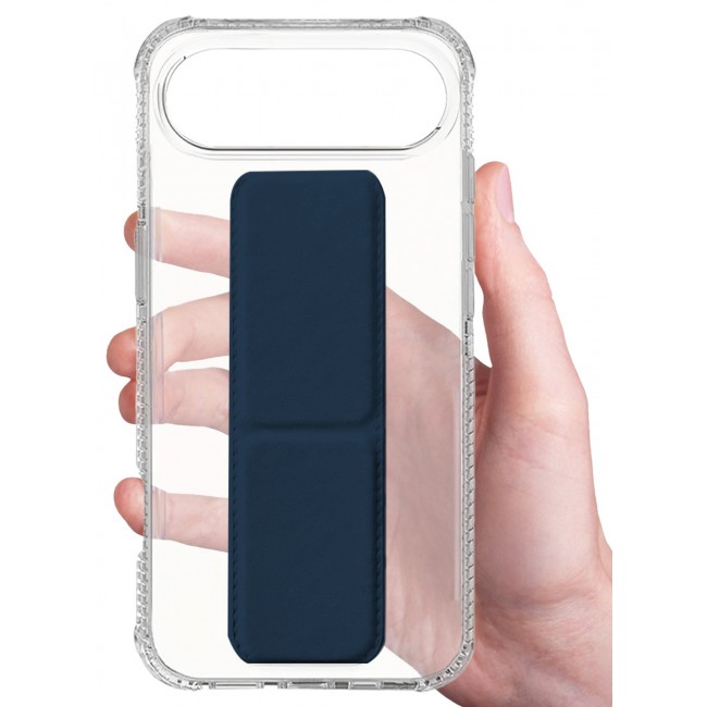 CATANES 2 Packs Finger Grip Clear Case Cover for iPhone 17 Air- Kickstand Car Magnetic Holder Multi-function Protective Two-in-one Case with 3D Screen Protector - Dark Blue
