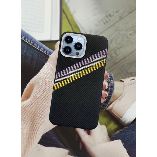 CATANES (for iPhone 13 Pro Max) Case Cover Carbon Fiber Pattern Phone Case Slim Shockproof Back Cover