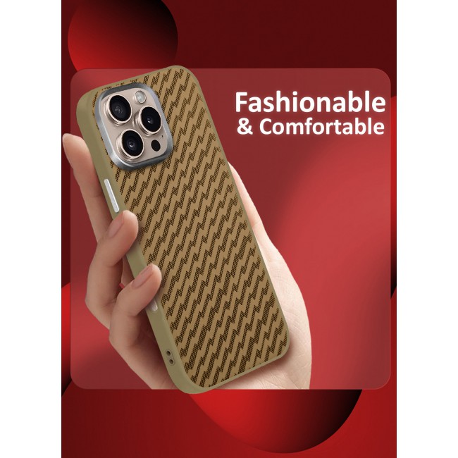 CATANES iPhone 16 Pro Max Case Cover Carbon Fiber Pattern Phone Case Slim Shockproof Back Cover - Weave Pattern