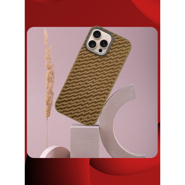 CATANES iPhone 16 Pro Max Case Cover Carbon Fiber Pattern Phone Case Slim Shockproof Back Cover - Weave Pattern