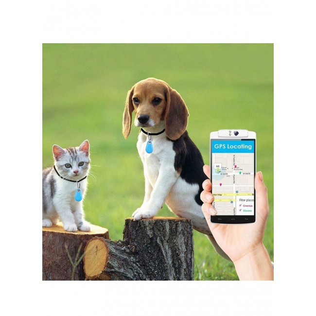 CATANES Smart Tag itag Bluetooth Tracker Key Finder Locator for Phone Key Item Pets Children Blue