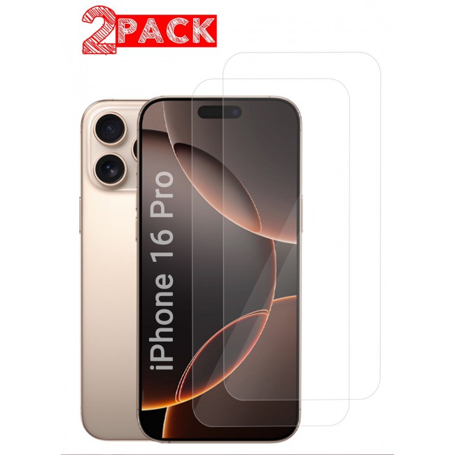 CATANES (for iPhone 16 Pro ) 2Packs Premium Tempered Glass Screen Protector Ultra Clear Scratch Resistant Easy Installation / Clear