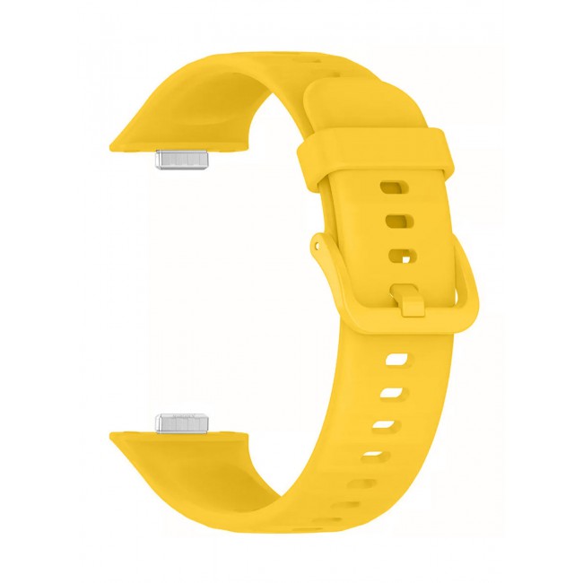 CATANES Wristband for Huawei Watch Fit 3/Fit 4/Fit 4 Pro Bands, Silicone Bracelet Quick Release Arm Band, Replacement Smartwatch Band Quick Release Sport Strap - Yellow