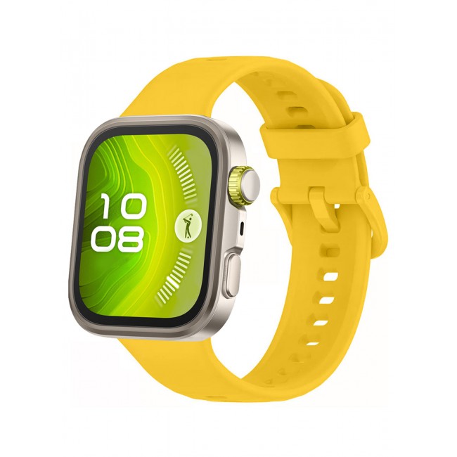 CATANES Wristband for Huawei Watch Fit 3/Fit 4/Fit 4 Pro Bands, Silicone Bracelet Quick Release Arm Band, Replacement Smartwatch Band Quick Release Sport Strap - Yellow
