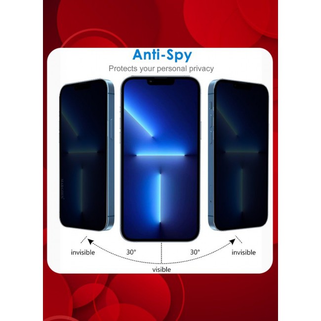 CATANES [iPhone 13 Pro Max] Privacy Screen Protector 9H Full Coverage Screen Tempered Glass Anti-Spy Bubble Free Case Friendly Screen Protector