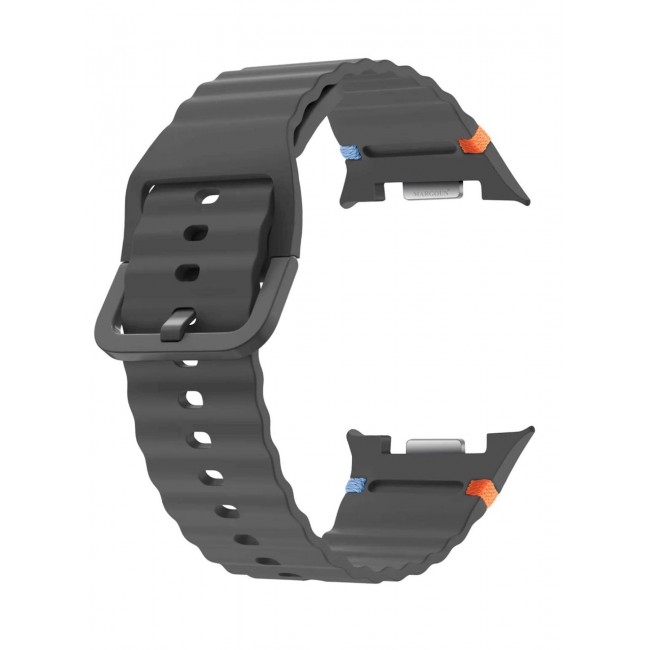 CATANES Silicone Ocean Band for Samsung Galaxy Watch 8 Classic 46mm and Watch 8 40mm 44mm - Sport Band Strap - Dark Grey
