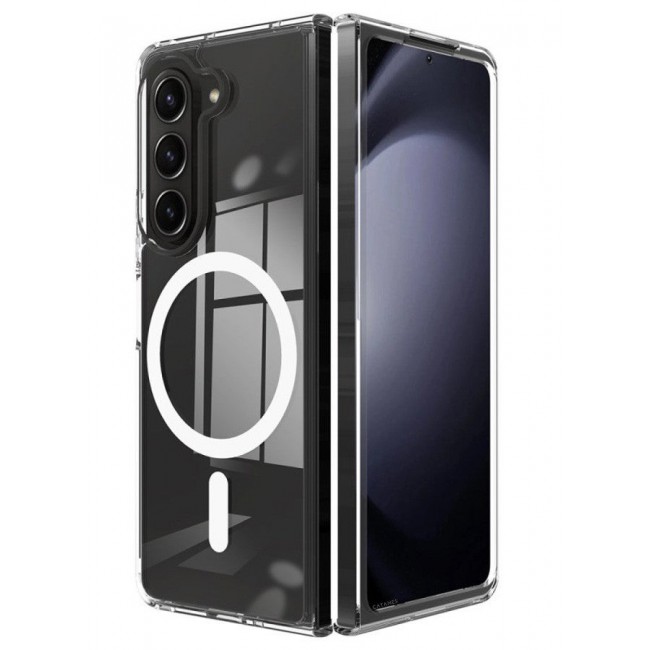 CATANES [for Samsung Galaxy Z Fold 6] Clear Case Magnetic Compatible with MagSafe Slim Fit Crystal Clear Transparent Skin Cover Anti-Slip