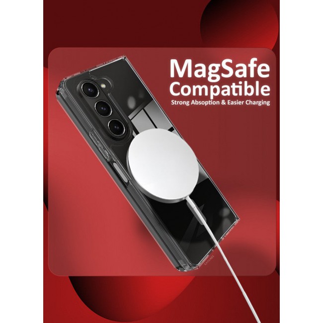 CATANES [for Samsung Galaxy Z Fold 6] Clear Case Magnetic Compatible with MagSafe Slim Fit Crystal Clear Transparent Skin Cover Anti-Slip