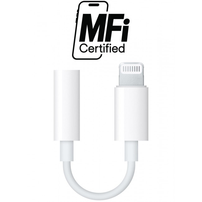 CATANES Compatible for iPhone 14 Pro Max and iPhone 13 Pro Max Lightning to 3.5mm AUX Jack Adapter Cable for iPhone to Headphone Converter / White Colour