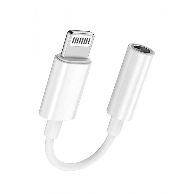 CATANES Compatible for iPhone 14 Pro Max and iPhone 13 Pro Max Lightning to 3.5mm AUX Jack Adapter Cable for iPhone to Headphone Converter / White Colour