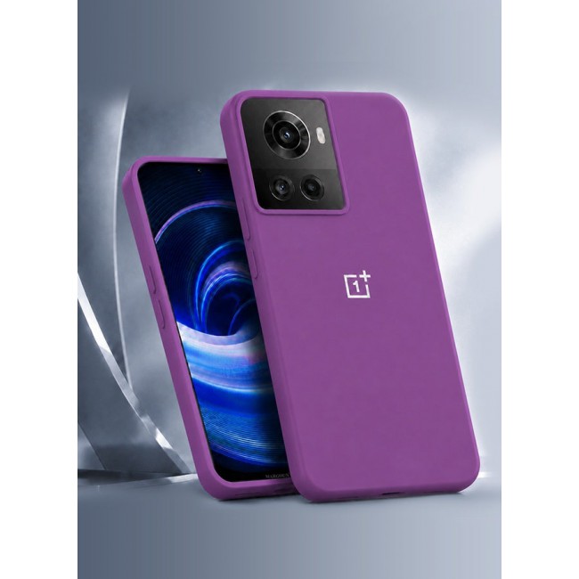 CATANES OnePlus 10R Silicone Case Slim Soft Liquid Gel Case Shockproof Back Cover Full Body Protection 6.7 inch Purple