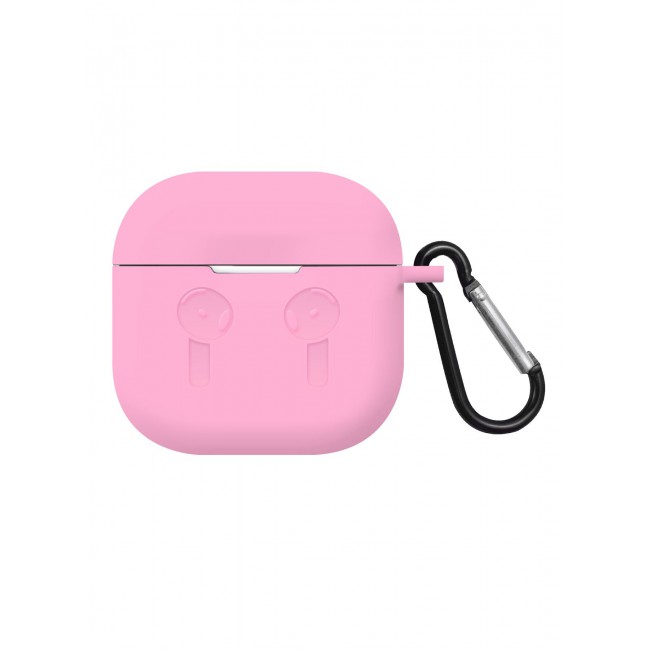 CATANES ( for Airpods 4 2024 ) Case Soft Silicone Elegant Cover with Keychain / Pink Color