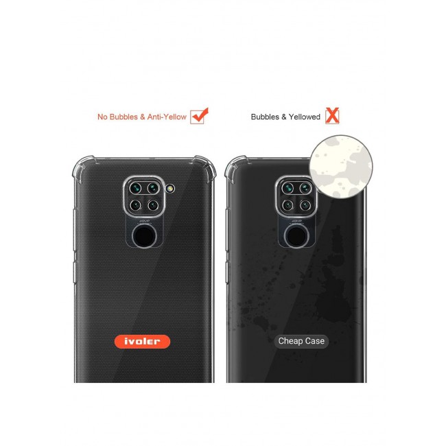 CATANES Xiaomi Redmi 10X 4G Case Cover Clear Protective TPU Four Corners Cover Transparent Soft Case