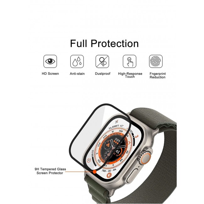 CATANES Apple Watch Ultra 49mm Screen Protector Tempered Glass 9H Anti-Scratch Full Coverage Clear HD Film