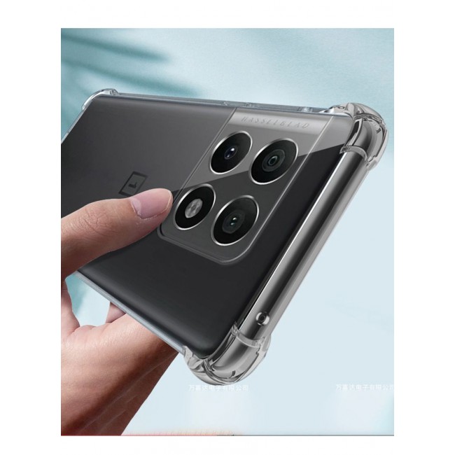 CATANES OnePlus 10 Pro Clear Shockproof Case Slim Transparent TPU Cover with Bumper Airbag Corners 6.7 inch