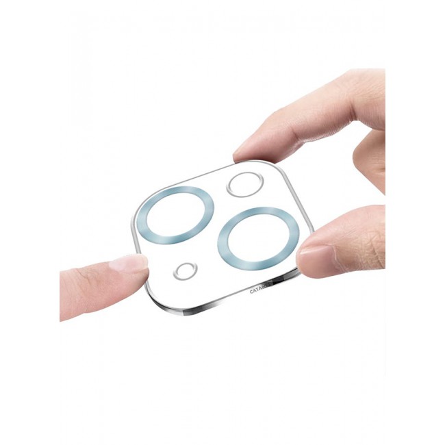 CATANES Camera Lens Protector for Apple iPhone 15 Tempered Glass 9H Hardness Ultra HD Anti-Scratch Easy to Install Case Friendly Full Coverage Guard Seria Blue