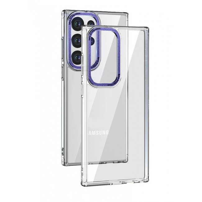 CATANES Samsung Galaxy S23 Ultra Clear Case Shockproof Slim Anti-Yellow Hybrid Hard PC+ TPU Cover Metal Camera Lens Frame