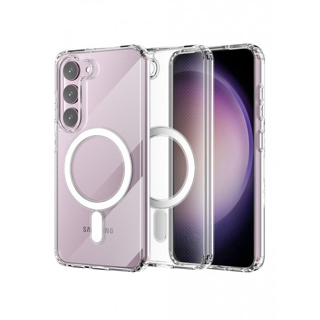 CATANES Samsung Galaxy S23 Plus Case Clear Magnetic Wireless Charging Case MagSafe Transparent Cover