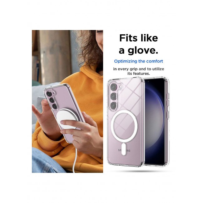 CATANES Samsung Galaxy S23 Plus Case Clear Magnetic Wireless Charging Case MagSafe Transparent Cover