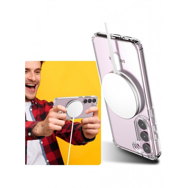 CATANES Samsung Galaxy S23 Plus Case Clear Magnetic Wireless Charging Case MagSafe Transparent Cover