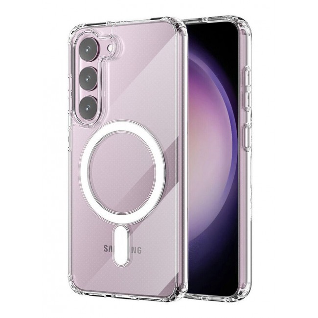CATANES Samsung Galaxy S23 Plus Case Clear Magnetic Wireless Charging Case MagSafe Transparent Cover